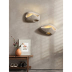 Cement Hollow Wall Lamp Minimalist Handcrafted LED Bedroom Living Room Bathroom — 3 Sizes Grey Black