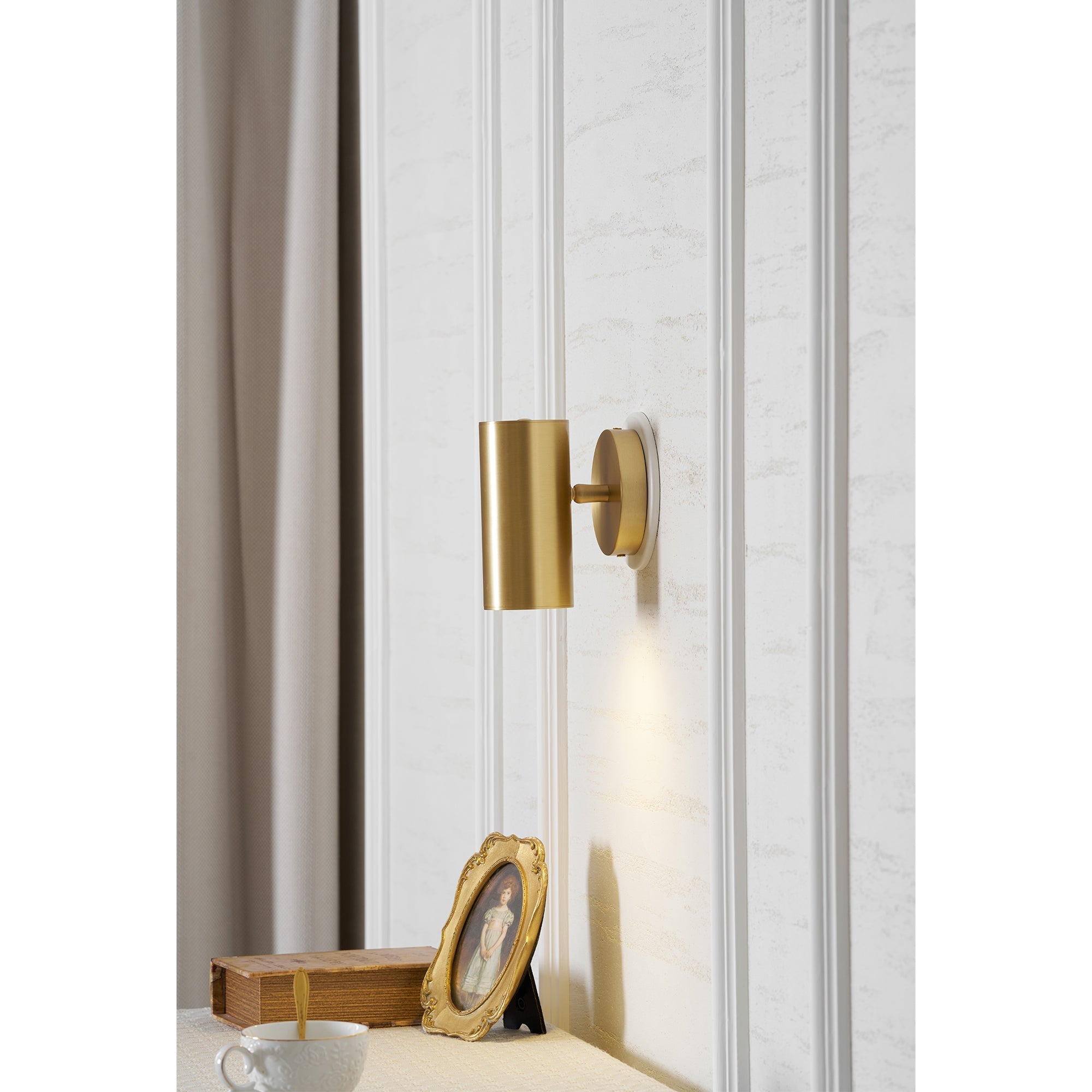 Champeaux Plaster Wall Sconce Handcrafted LED Warm White Bedroom Living Room Hallway — 2 Sizes