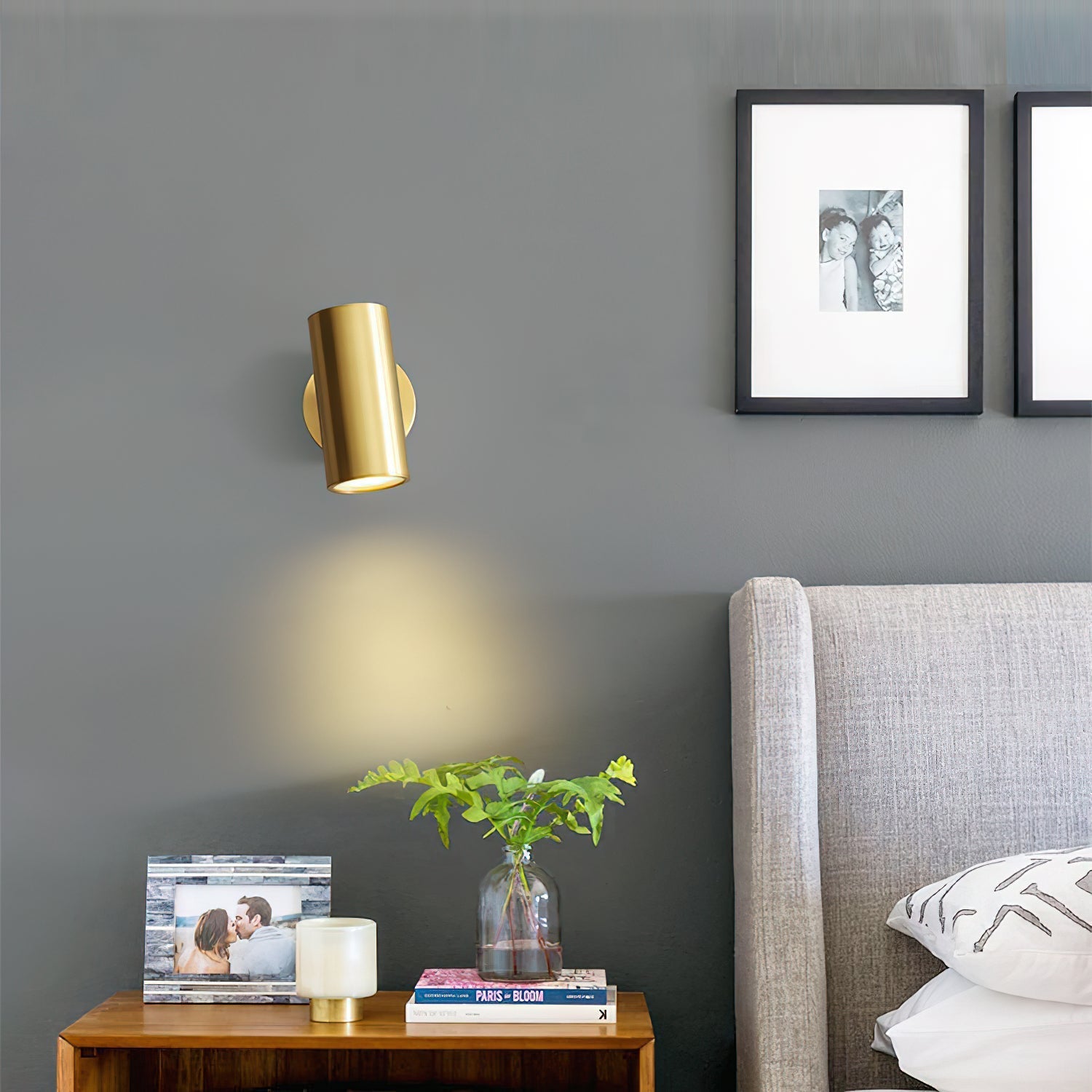 Champeaux Plaster Wall Sconce Handcrafted LED Warm White Bedroom Living Room Hallway — 2 Sizes