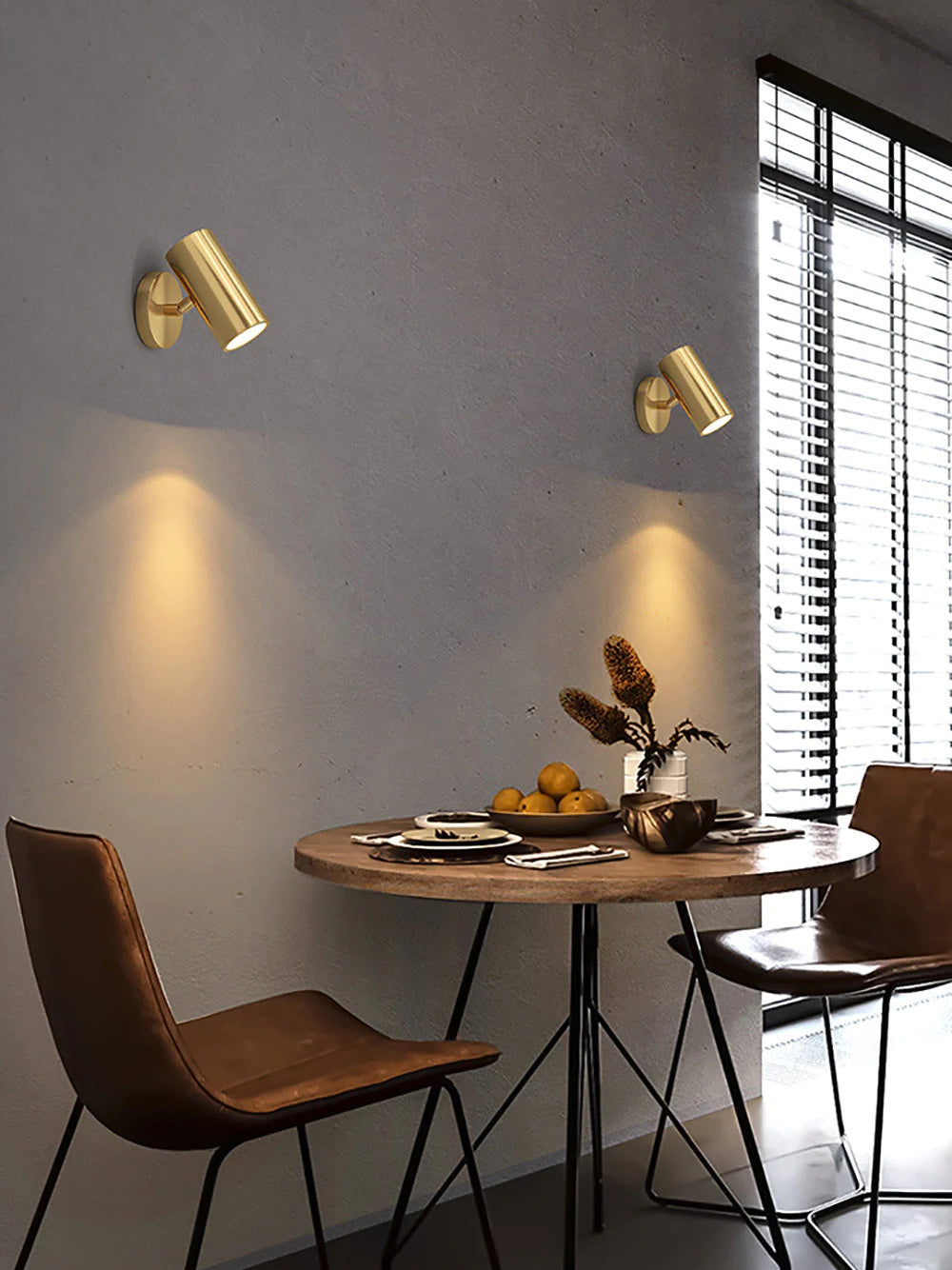 Champeaux Plaster Wall Sconce Handcrafted LED Warm White Bedroom Living Room Hallway — 2 Sizes