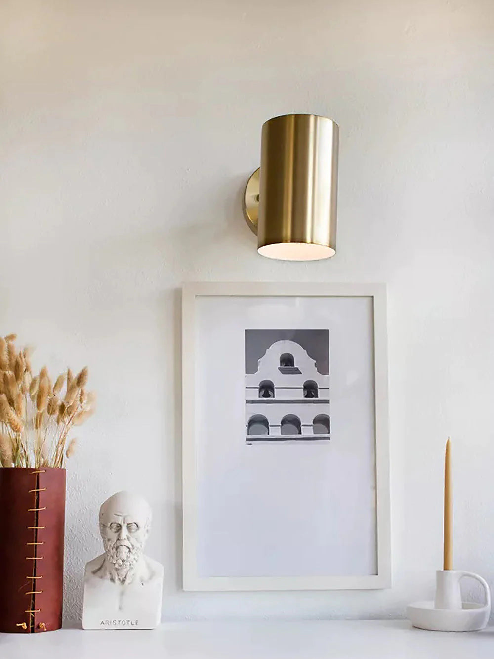 Champeaux Plaster Wall Sconce Handcrafted LED Warm White Bedroom Living Room Hallway — 2 Sizes