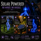 Solar Halloween Outdoor Decoration, Glowing Soul Light Yard Stake, 6 Characters