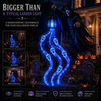 Solar Halloween Outdoor Decoration, Glowing Soul Light Yard Stake, 6 Characters