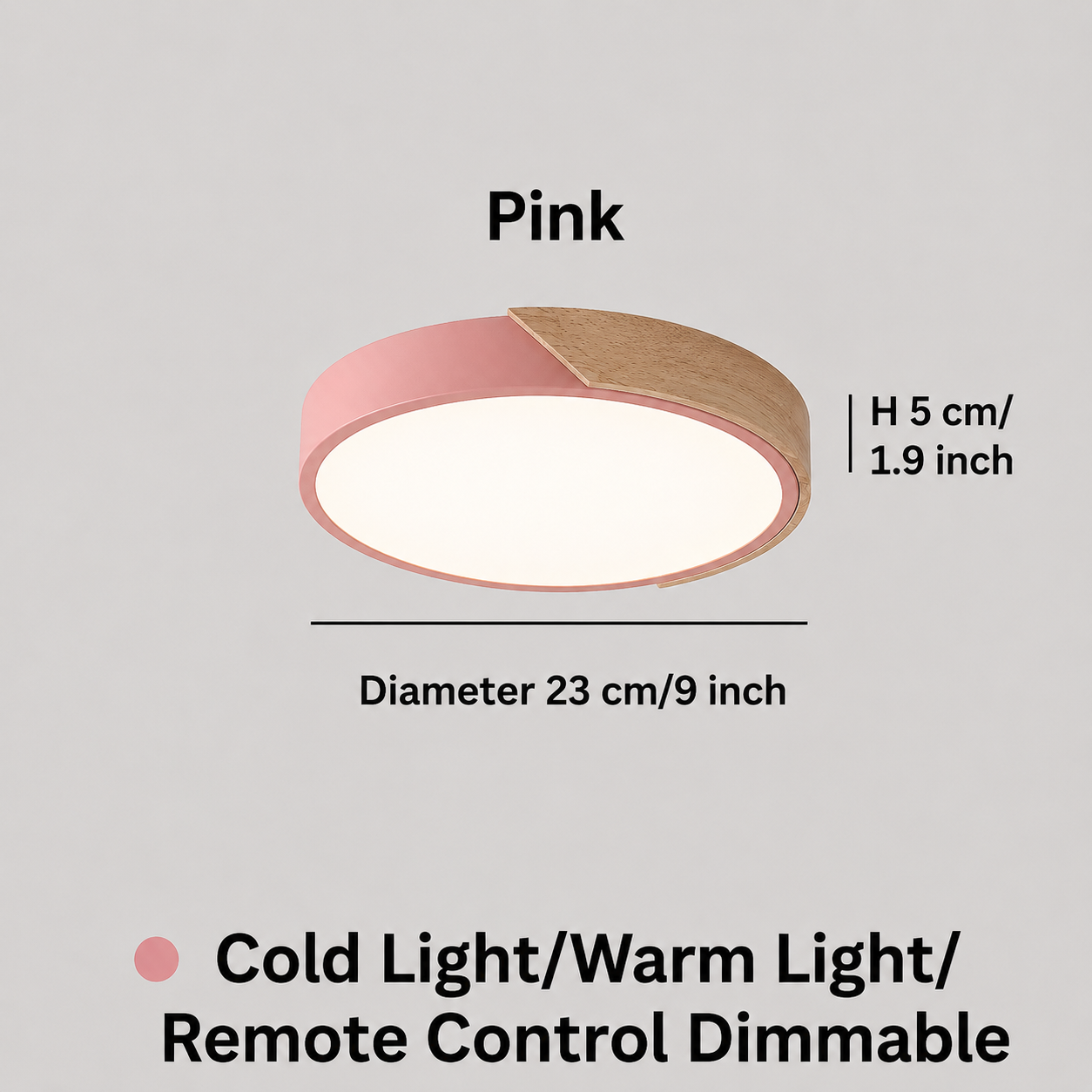 Nordic Macaron Round LED Ceiling Light Flush Mount Dimmable Bedroom Balcony — 9 to 23 Inch