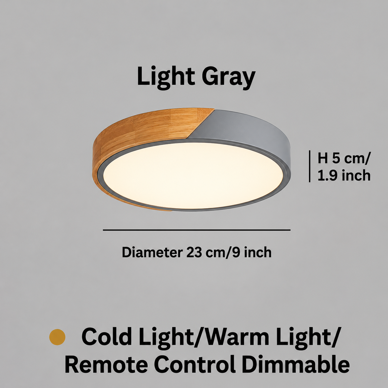 Nordic Macaron Round LED Ceiling Light Flush Mount Dimmable Bedroom Balcony — 9 to 23 Inch