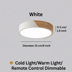 Nordic Macaron Round LED Ceiling Light Flush Mount Dimmable Bedroom Balcony — 9 to 23 Inch