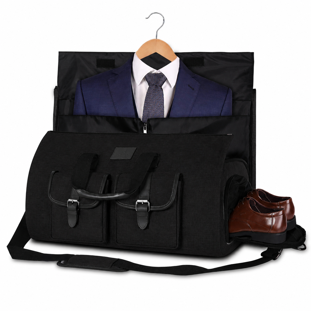 Men’s Suit Travel Bag – Foldable Garment Duffel Bag with Shoe Compartment, Waterproof Business Trip Carry-On Luggage Bag