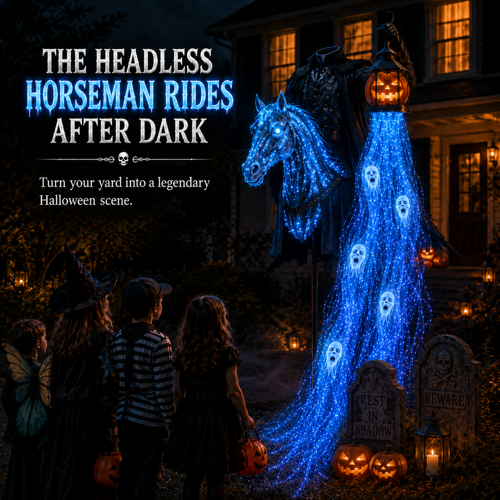 Solar Halloween Outdoor Decoration, Glowing Soul Light Yard Stake, 6 Characters