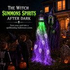 Solar Halloween Outdoor Decoration, Glowing Soul Light Yard Stake, 6 Characters
