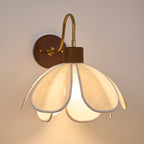 Yuki Floral Wood and Fabric Wall Lamp