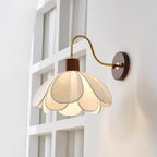Yuki Floral Wood and Fabric Wall Lamp