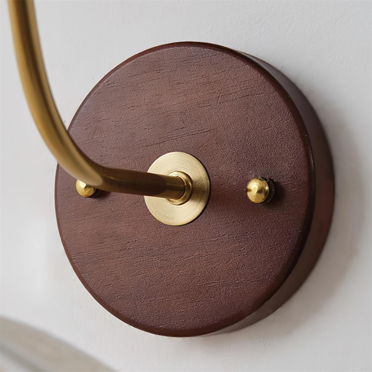 Yuki Floral Wood and Fabric Wall Lamp