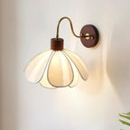Yuki Floral Wood and Fabric Wall Lamp
