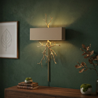 Twig Sculptural Wall Lamp Organic Branch LED Warm White Living Room Bedroom Restaurant — Brass Black