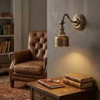 Addison Gooseneck Wall Lamp Adjustable Brass Arm LED Warm White Reading Bedroom Office