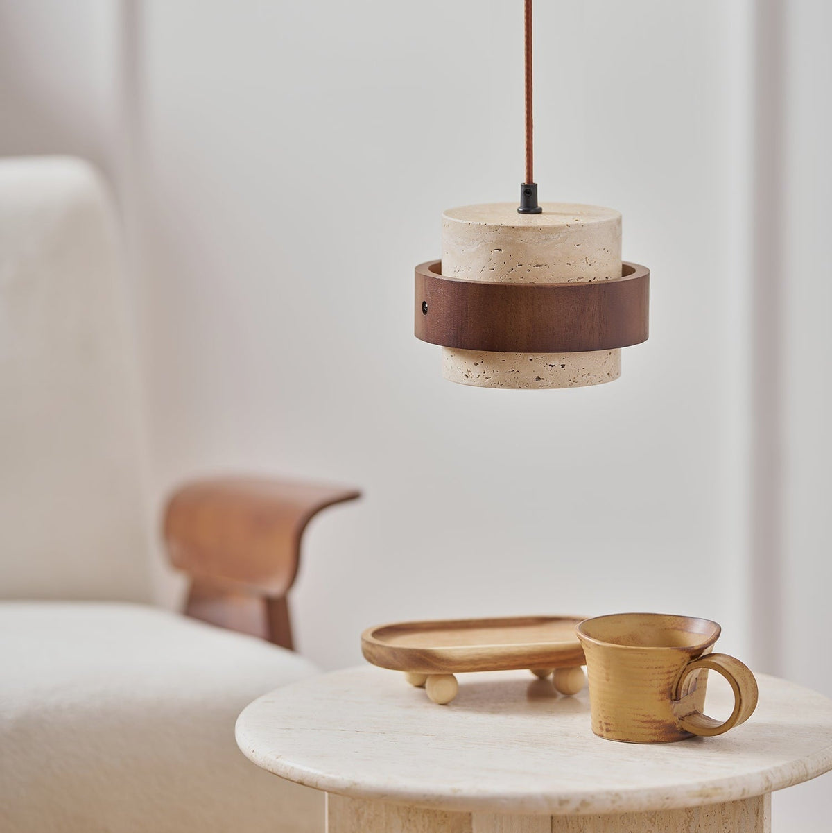 Perra Pendant Light Travertine