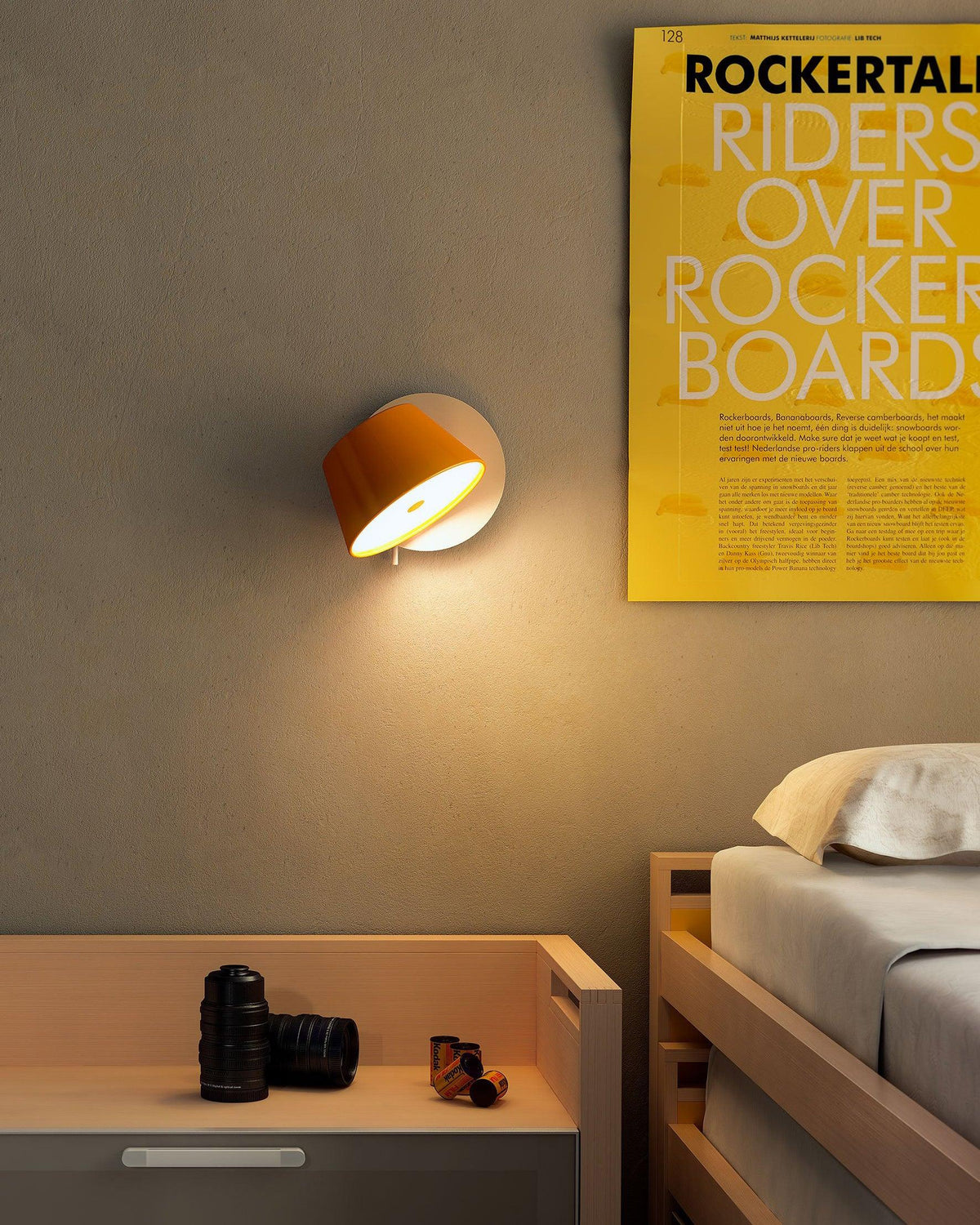 Fivra Modern Dual-Shade Wall Lamp