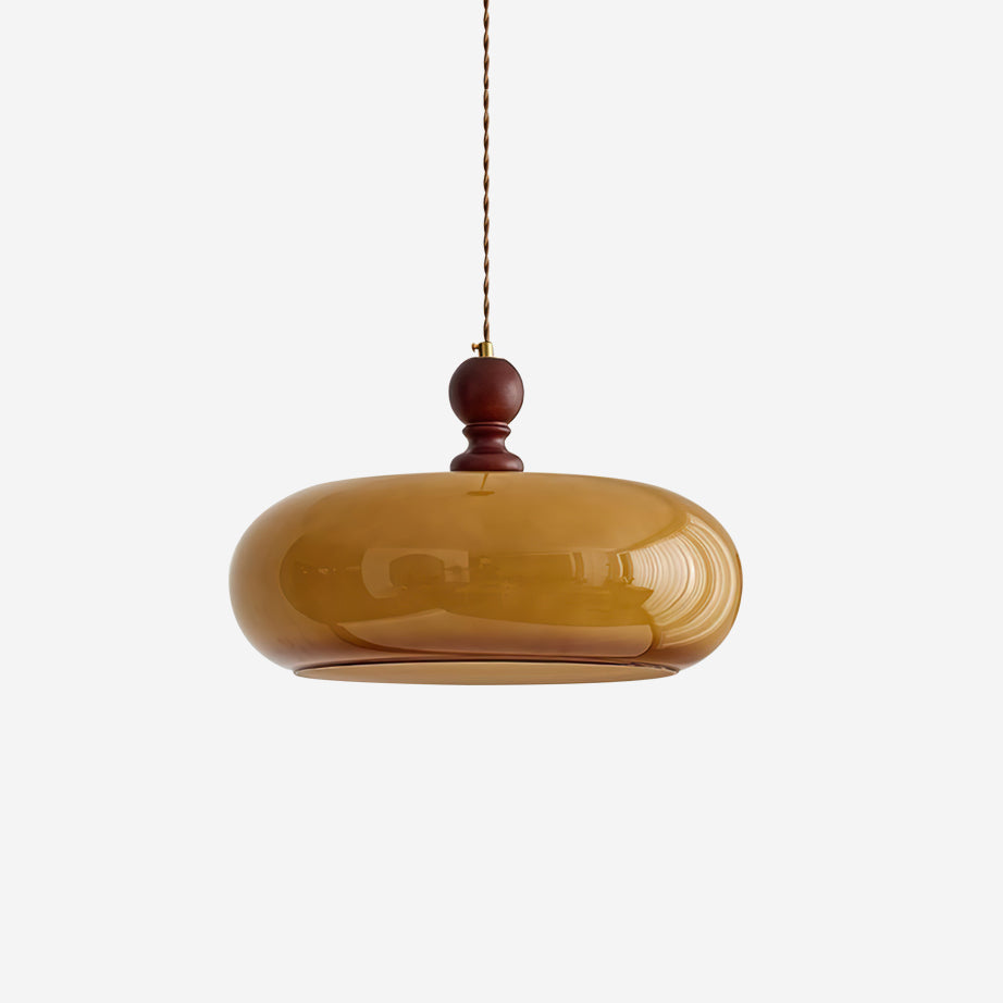 Eldom Amber Glass Shade Pendant Light