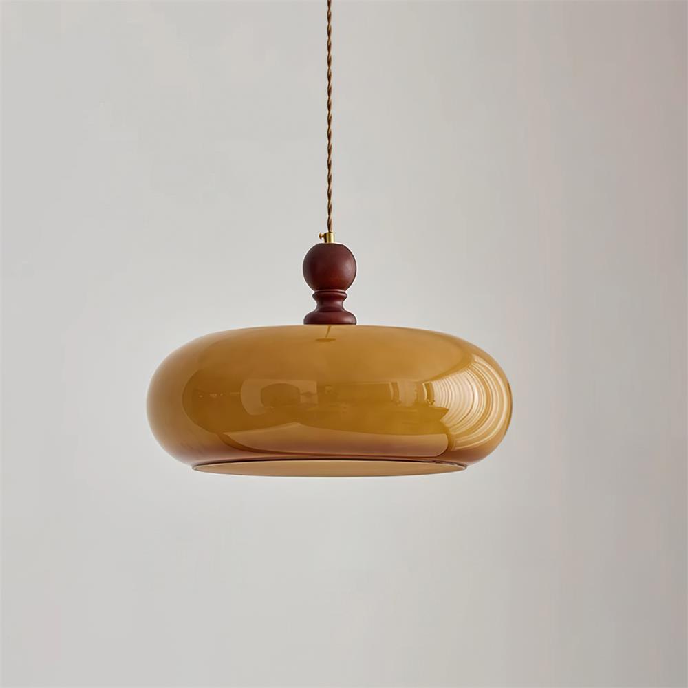 Eldom Amber Glass Shade Pendant Light