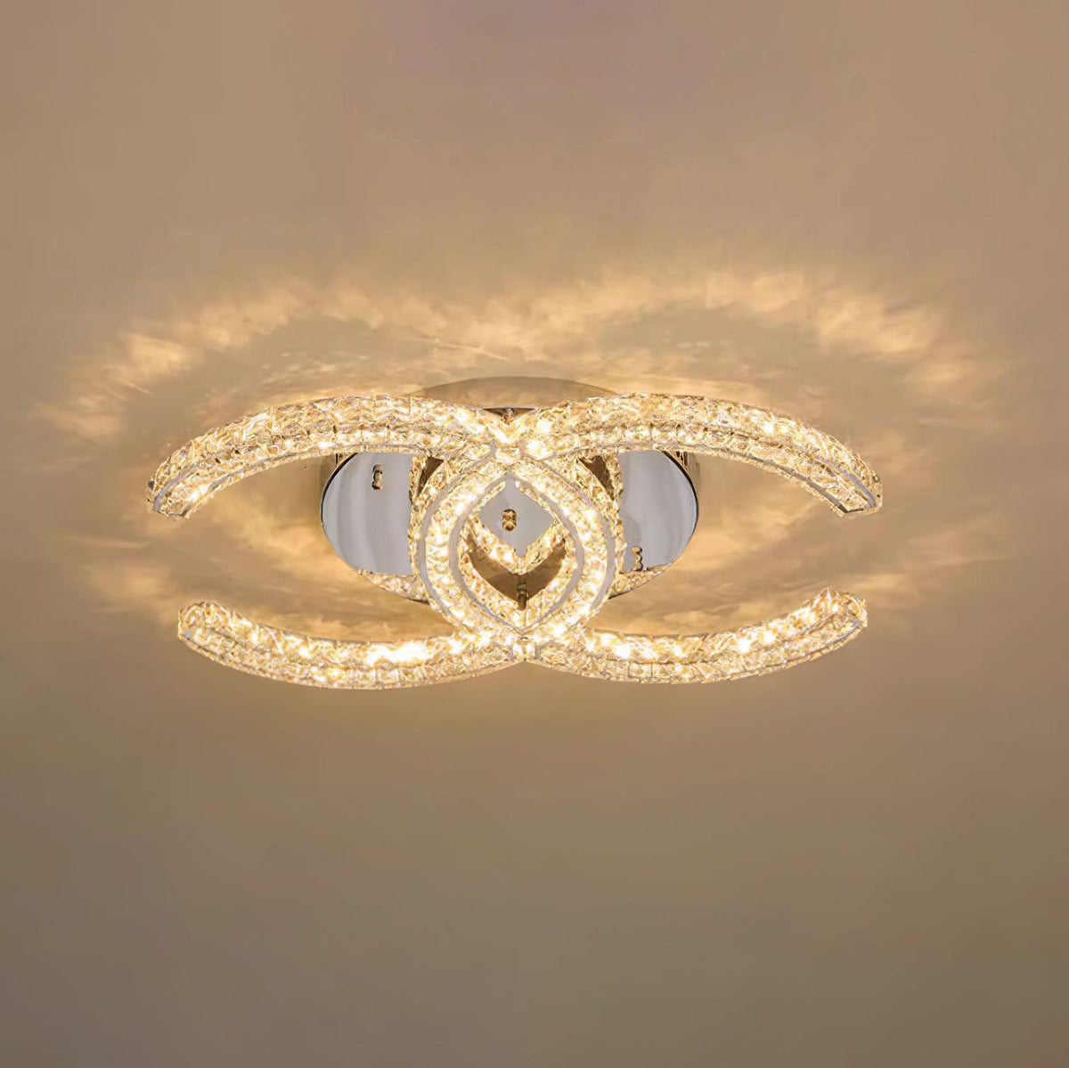 Kristy Crystal Ceiling Light  Double C