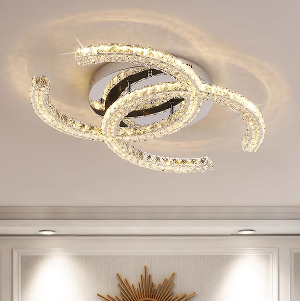 Kristy Crystal Ceiling Light  Double C