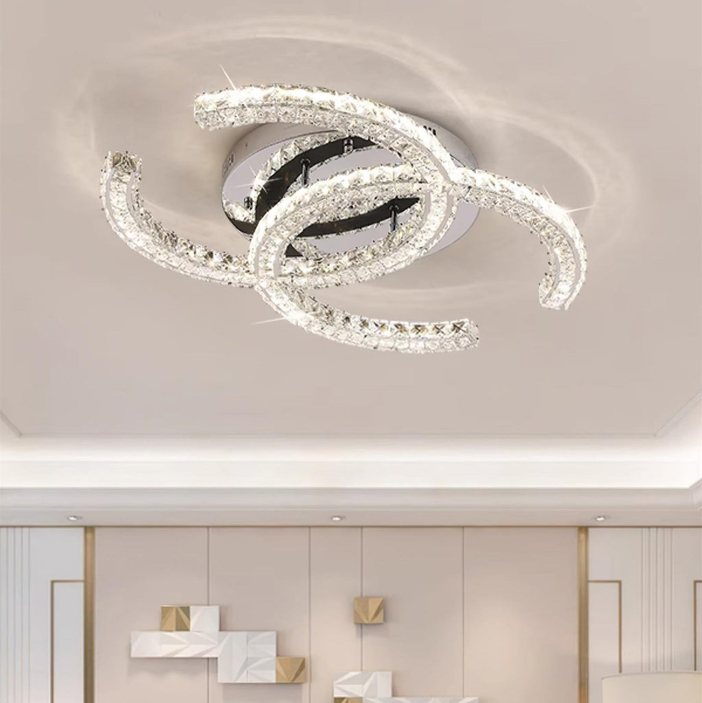 Kristy Crystal Ceiling Light  Double C
