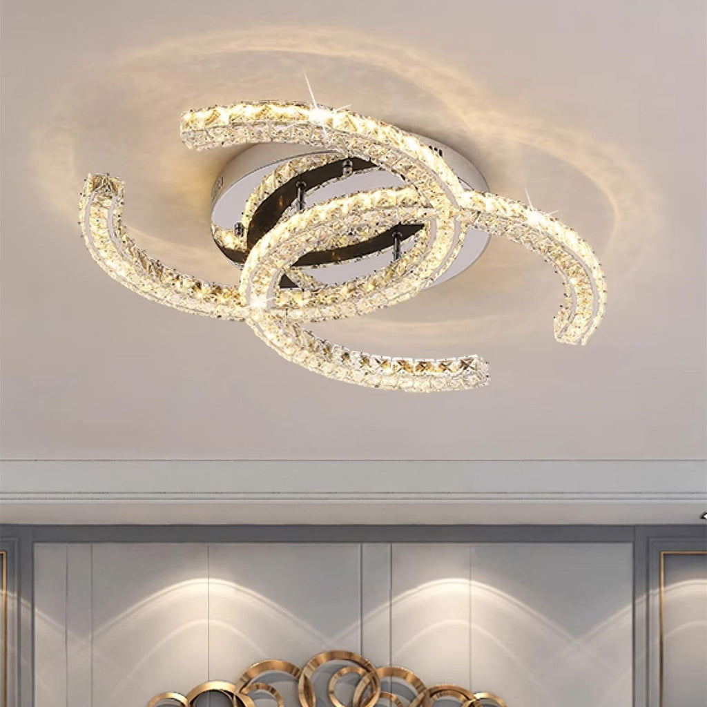 Kristy Crystal Ceiling Light  Double C