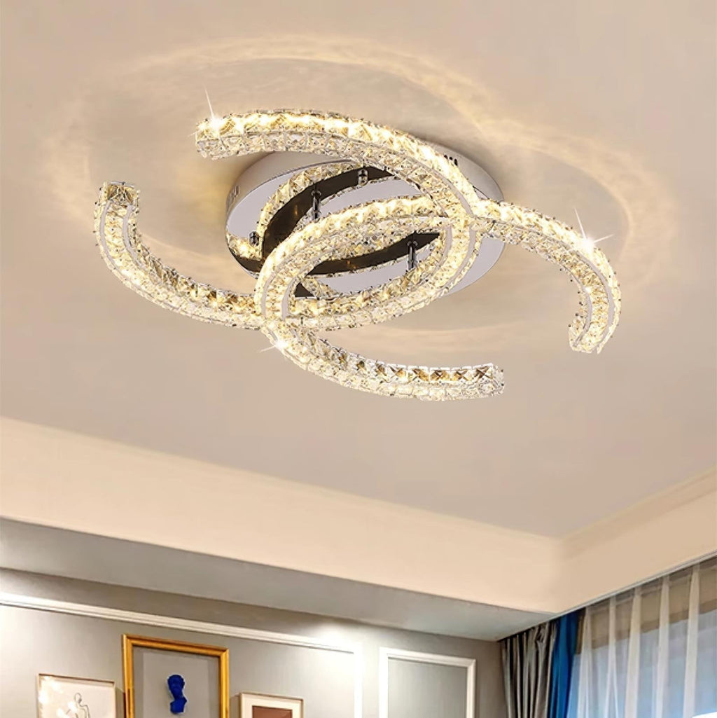 Kristy Crystal Ceiling Light  Double C