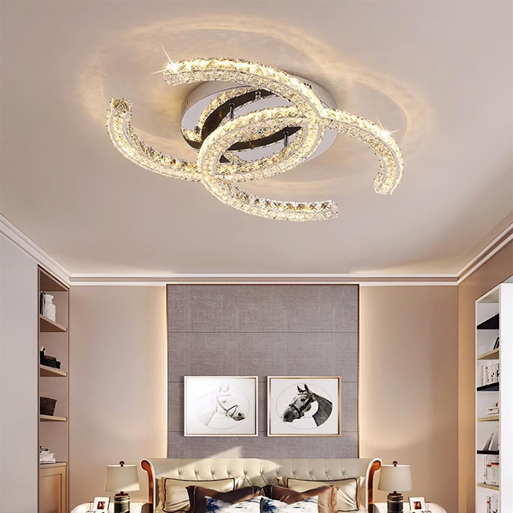 Kristy Crystal Ceiling Light  Double C