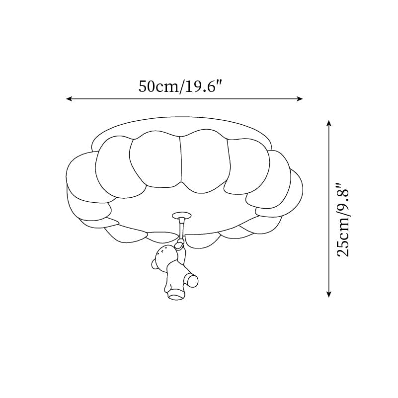 Quen Cute Cake Bear Ceiling Light