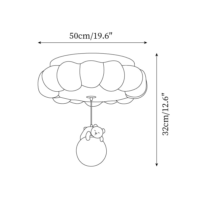 Quen Cute Cake Bear Ceiling Light