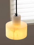 Alabaster  Pendant Lgiht Dual Cylindrical