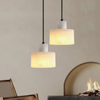 Alabaster  Pendant Lgiht Dual Cylindrical