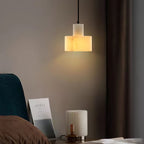 Alabaster  Pendant Lgiht Dual Cylindrical