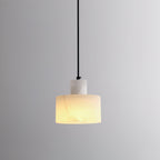 Alabaster  Pendant Lgiht Dual Cylindrical