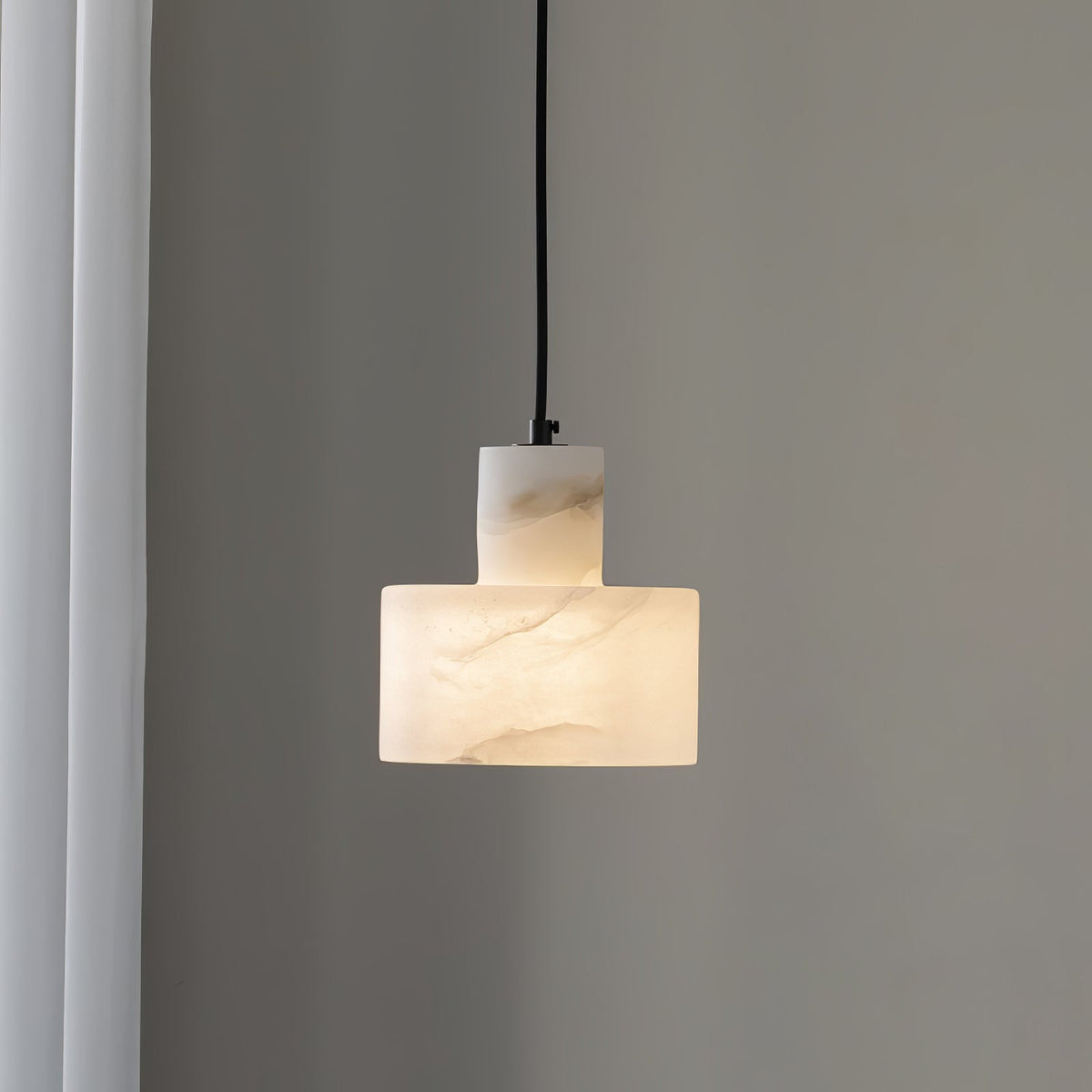 Alabaster  Pendant Lgiht Dual Cylindrical