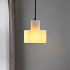 Alabaster  Pendant Lgiht Dual Cylindrical
