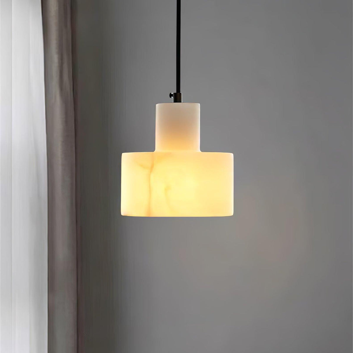 Alabaster  Pendant Lgiht Dual Cylindrical