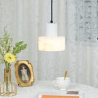 Alabaster  Pendant Lgiht Dual Cylindrical