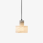 Alabaster  Pendant Lgiht Dual Cylindrical