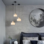 Alabaster  Pendant Lgiht Dual Cylindrical
