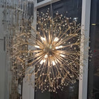 DANDELION Crystal Bloom Chandelier Dimmable Dining Room Bedroom — Gold Silver 15 to 23 Inch