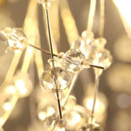 DANDELION Crystal Bloom Chandelier Dimmable Dining Room Bedroom — Gold Silver 15 to 23 Inch