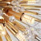 DANDELION Crystal Bloom Chandelier Dimmable Dining Room Bedroom — Gold Silver 15 to 23 Inch