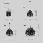 Drox Sculptural Chandeliers