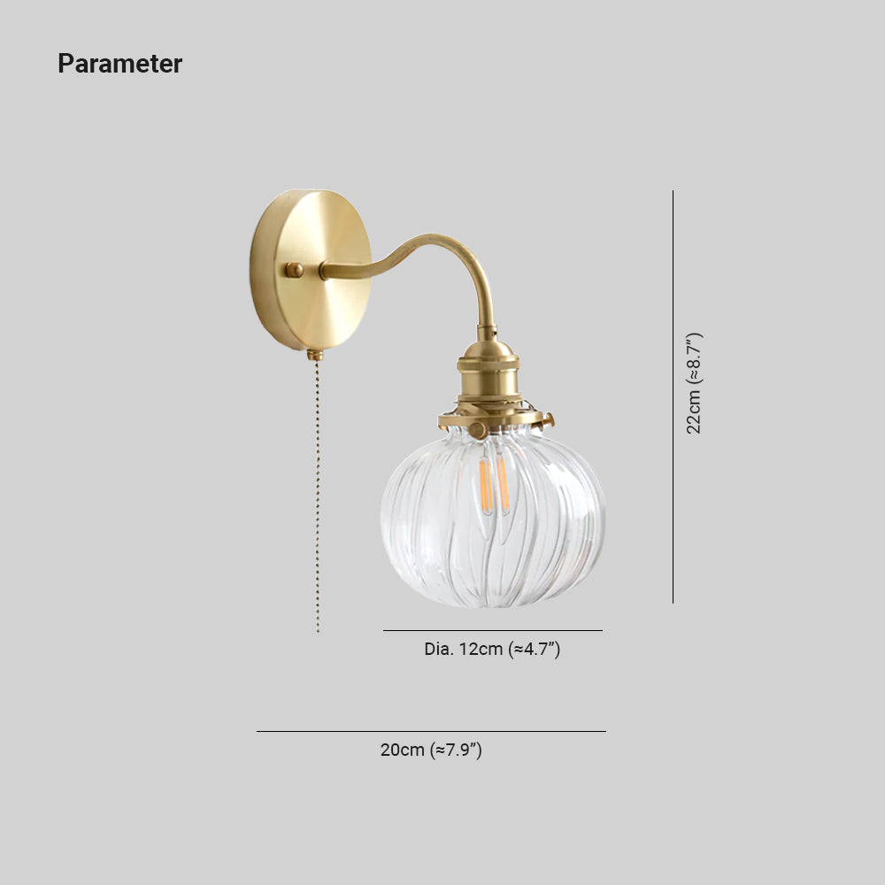 June Vintage Glass Wall Lamp – Elegant Retro Lighting Fixture