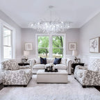 Dribble Crystal Raindrop Branch Chandelier Dimmable Dining Room Living Room — Gold Silver