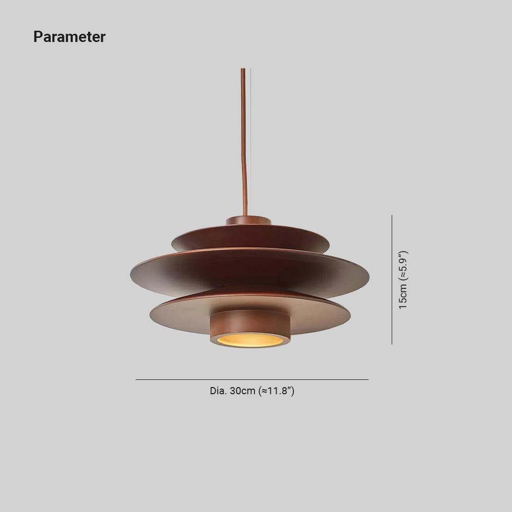 Axis Mid Century Walnut Pendant Light