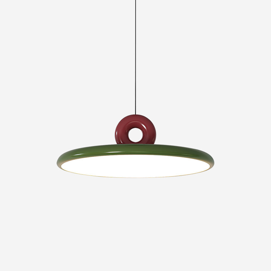 Pendant Lamp Disc with Loop Detail Ambient Minimalist