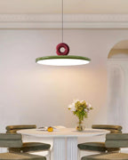 Pendant Lamp Disc with Loop Detail Ambient Minimalist